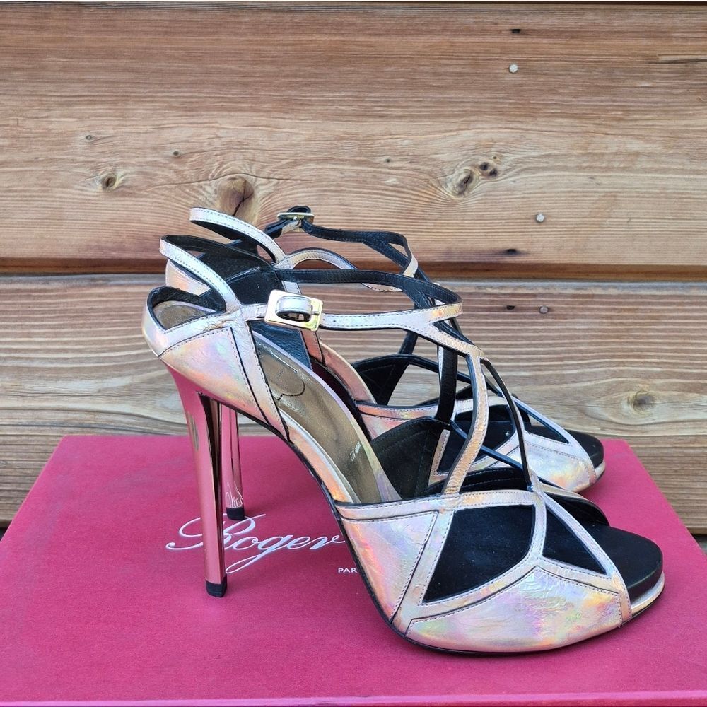 Roger Vivier IRIDESCENT Leather Heels 10